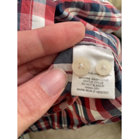 UNTUCKit Navarro Men's Long Sleeve Button Up Shirt Red Plaid, Small Cotton Blend - Picture 7 of 8